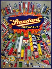 3505.Standard Fireworks sample POSTER.Pyrotechnics shop.Home Art decoration