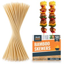 100 Bamboo Skewers 20cm BBQ