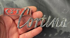 ORIGINAL VINTAGE FORD CORTINA LOTUS MK1 GT RED CAR BOOT BADGE EMBLEM BY N FRAY