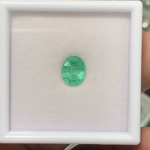 Natural emerald faceted oval - emerald,