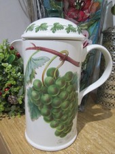 Lovely Portmeirion Ceramic Coffee Pot Cafetiere The White Sweetwater Grape 22cm