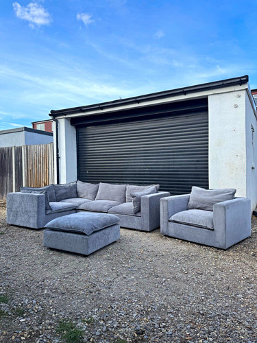 Large grey shaped corner - large,