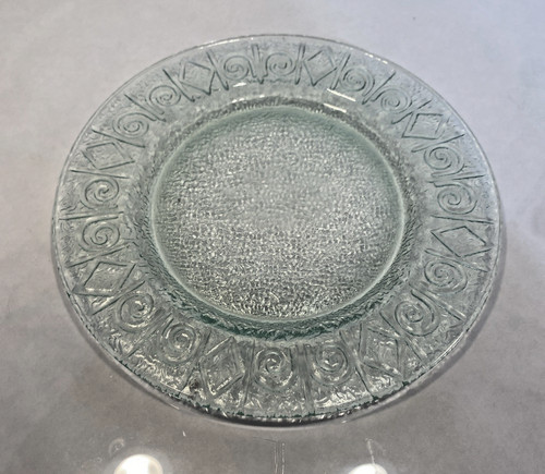 Clear glass round plate - glass,