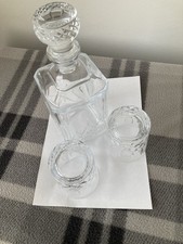 Cut Glass Decanter with 2