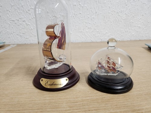 Mayflower glass ships jars - glass,