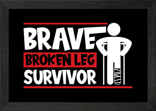 Broken leg framed wall art - leg,