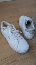 Fila White Silver Panache Trainers Size 5.5 
