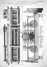 Antique Print 1866 Drilling