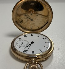 American Waltham USA Traveller 9ct gold Pocketwatch - working