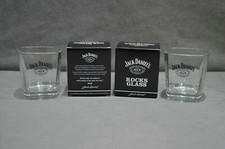 Pair Of (2) Jack Daniel's Rocks Tumbler Glass Whisky 28cl 280ml Xmas In Gift Box