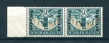 (C075) 1937 South Africa 1 1/2d Green & Brt Gold SG O22 Official Pair MH Wmk Inv