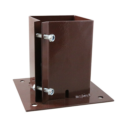 Bolt down fence post support - fence,