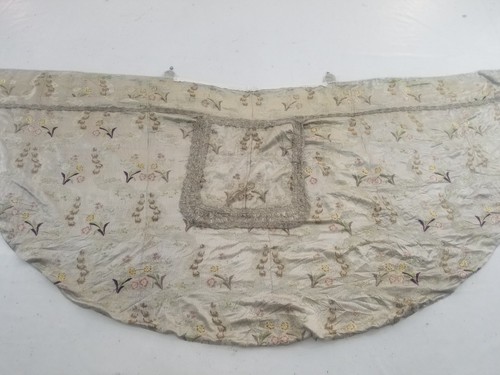 Antique floral silk brocade - floral,