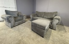 Grey Verona 2 seater &Armchair