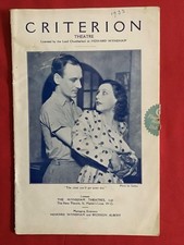 Criterion theatre programme - theatre,