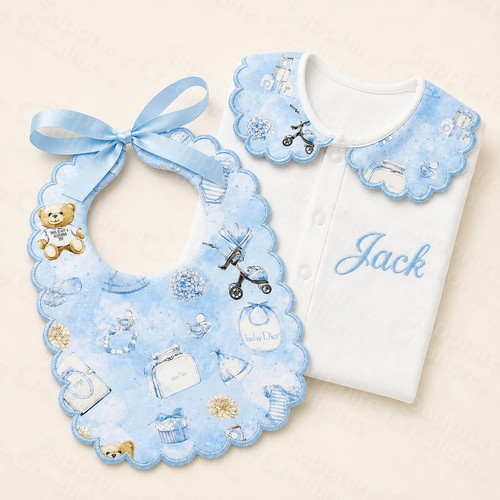Boys baby white - boys, bib