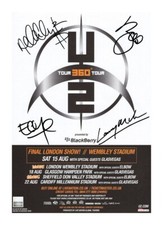 U2 ENTIRE GROUP AUTOGRAPHED