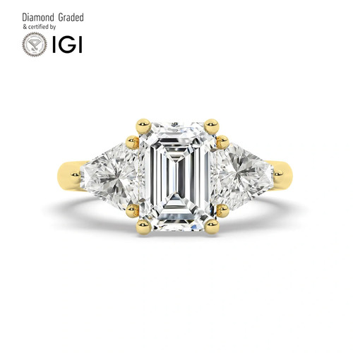Emerald diamond trilogy - trilogy, ring