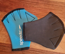 Speedo Aqua Gloves Swimming Resistance Strength Training Webbed Mitts Size M