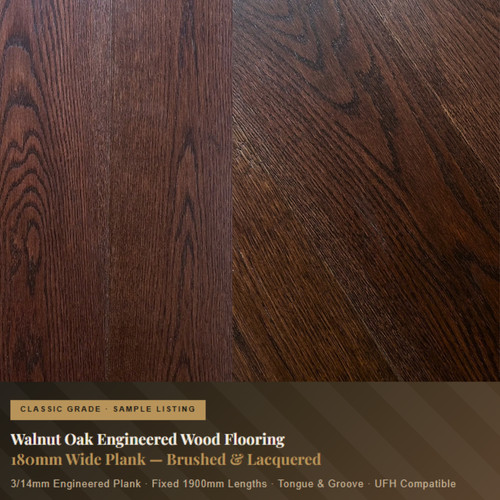 Walnut oak engineered wood - engineered,