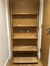 Futon Company Solid Oak Wide Leaning Ladder Shelves