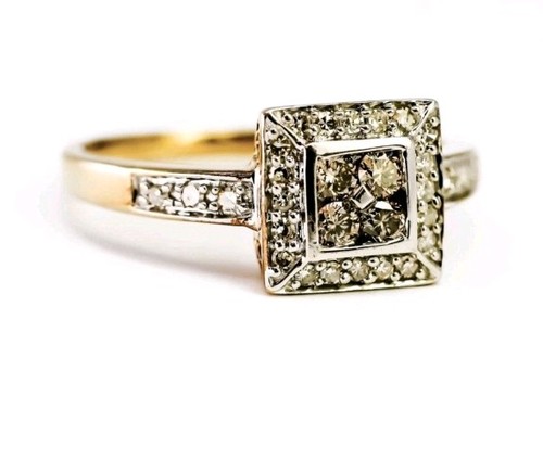 Cognac white diamond ring - &,