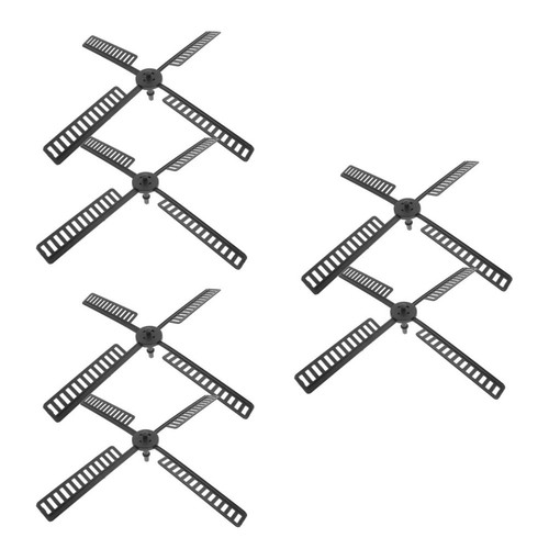 6sets reusable black plastic - 6sets,