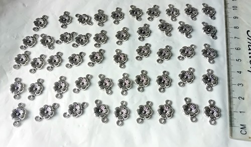 Pcs silver tone charms - ,