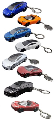 Model car keyrings tesla - car,