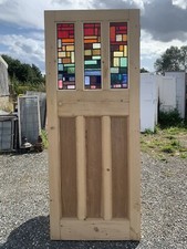XSG 15c (31 3/4 x 78 3/4) beautiful 1930s Period Stained-Glass External Door