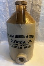 F. Hartridge & Sons, Cowes, Isle of Wight Stoneware Ginger Beer Flagon Jar 1920s