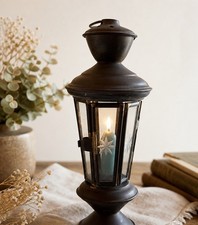 Vintage Metal Lantern Candle