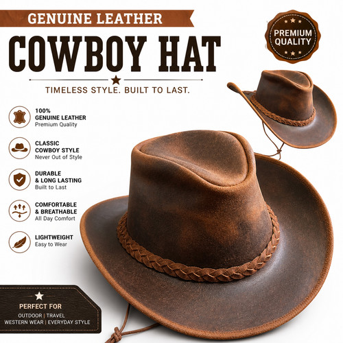 100 real leather cowboy - leather,