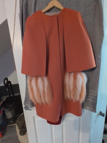 Fendi orange fox fur - orange, cape