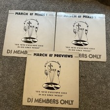 DJ Members Only Disco Mix Club March 1987 Mixes 1 &  2 & previews Preowned 