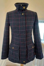 Joules Tweed Field Jacket Size 8 Navy Excellent Condition. B41