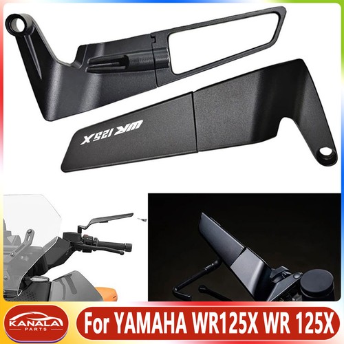 Pair black motorcycle mirror - 1,