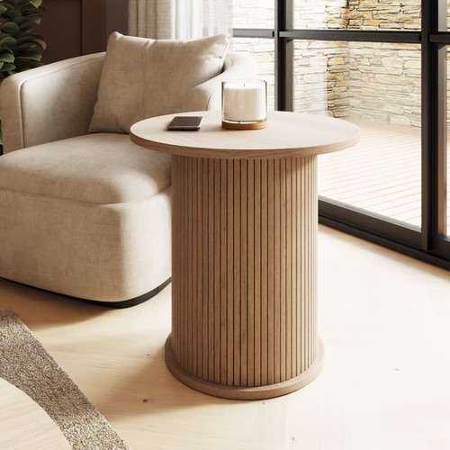 Omari side table oak effect - omari,