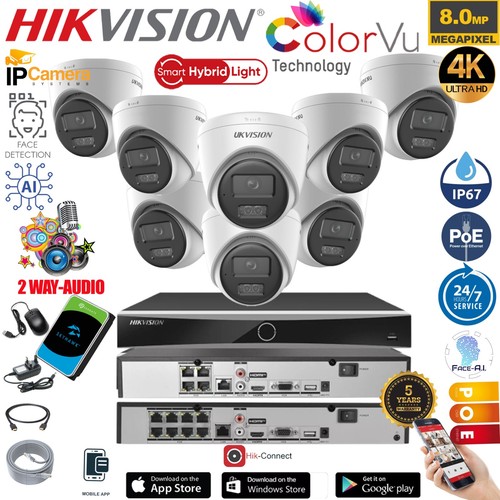 Hikvision colorvu 8mp nvr - colorvu, 4k