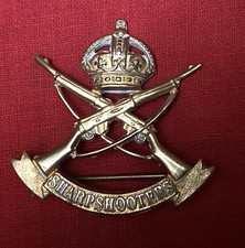 Sharpshooters London Imperial Yeomanry, Pre WW2, Original Brass Cap Badge