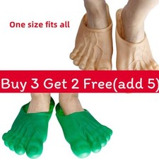 Exaggerated Design For Dramatic Effects Halloween Hulk Barefoot Slippers