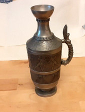 Collectable Vintage Pewter Grecian Style Pitcher/Water Jug, Stamped T.B.