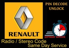 Renault Radio Code INSTANT UNLOCK CODE DECODE Megane Scenic Laguna Clio Twingo