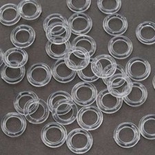 Roman Blind Curtain Rings - 10mm Clear Plastic  - Packs of 10, 20, 50 & 100