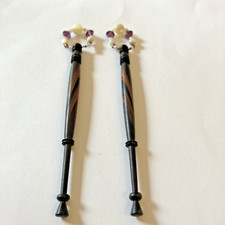 lace bobbins Pair - Wood By Malcolm Fielding