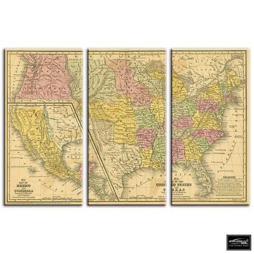 Old usa american atlas - atlas,