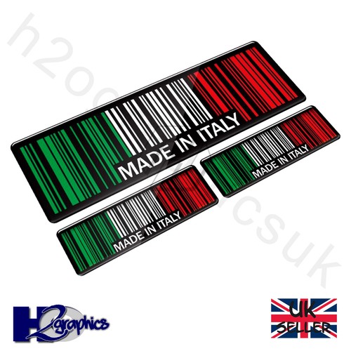 Made italy stickers - in, 3x