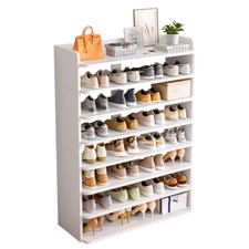 Wooden Shoe Rack Tall Storage