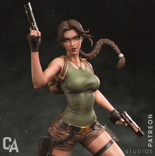 Lara croft unpainted model - lara,
