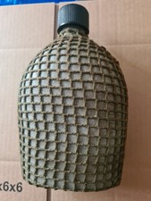 1945 US Army Canteen AGM Co Water Bottle Metal Military Drinking With Net cover